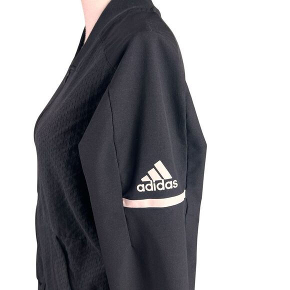 Adidas Squad Bomber Black Full Zip Jacket Women’s Large Climalite Athletic - Picture 5 of 15